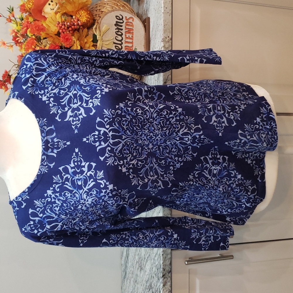 Talbots blue blouse